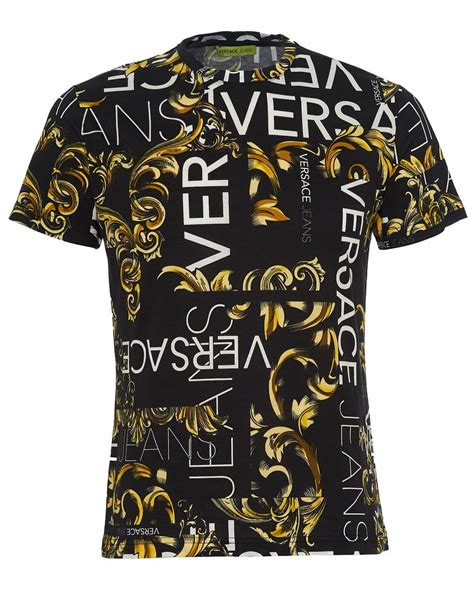 versace all over print t shirt|authentic Versace shirts.